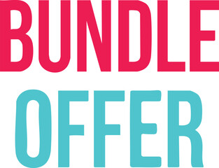 Bundle Offer Pink Turquoise Promo Badge