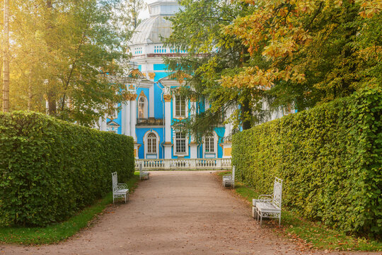 Palace in the park in Tsarskoe Selo (Pushkin).
