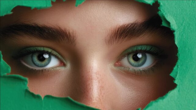 Portrait of a Woman with Green Eyes