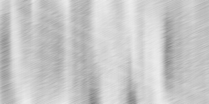 Vector grey metallic tones background. Abstract gradient bright and shiny light reflection brushed steel metal texture. Illustration for background