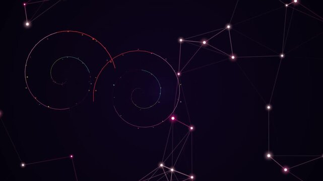 Constellation Patterns in Dark Night Sky.