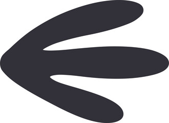 Abstract Organic Fluid Shape Dark Grey on Black Background