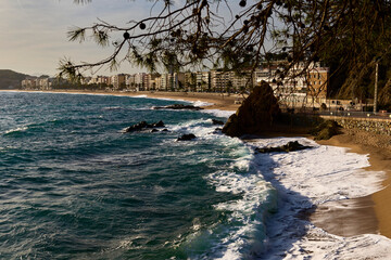 Beach. Lloret de Mar (Spain), January 13, 2026. Lloret Beach. This is one of the most popular tourist destinations on the Costa Brava, in the region of Catalonia.