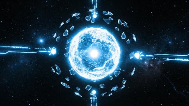 Cosmic Destruction Event - Planetary Disintegration in Deep Space