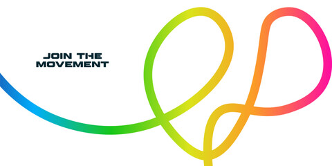 Colorful Carnival Abstract Background. Gradient Swirl Lines and Modern 3D Celebration Design