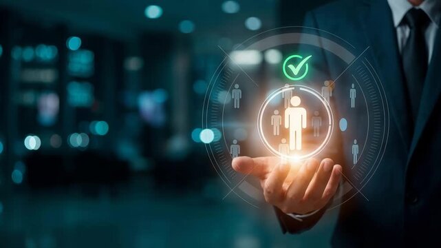 Human Resources Talent Selection Concept with Manager Approving Employee Candidate, Recruitment Strategy, Workforce Management and Hiring Decision, Video