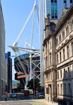 CARDIFF WALES UNITED KINGDOM: Millennium Stadium, known since 2016 as the Principality Stadium for sponsorship reasons, is the national stadium of Wales