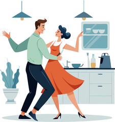 We dance in the kitchen at half-past three,
barefoot steps to a song only we see.
First dance practice, no crowd, no fuss,
just us , white background 