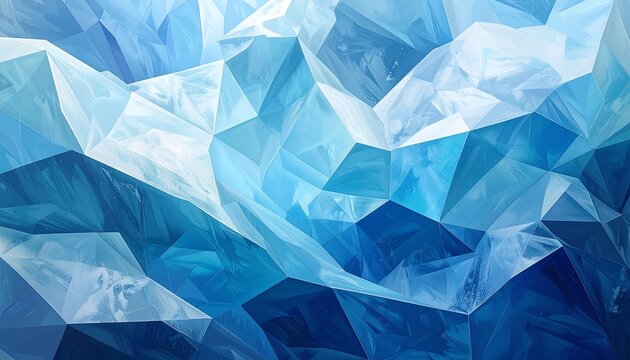 Abstract Blue and White Geometric Pattern Background.