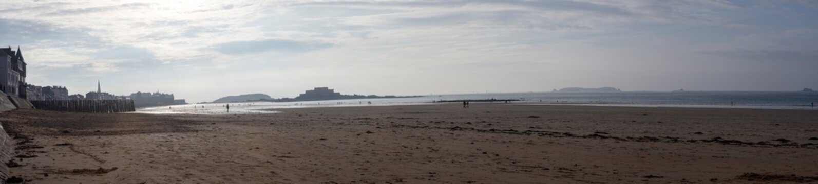 Chau du sillon - Plages de l'&eacute;ventail et du sillon - Saint Malo - Ile-et-Vilaine - Brittany - France