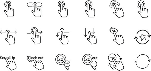 Naklejka premium set of hand drawn vector illustration of an illustration of a hand drawn