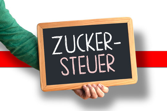 Forderung, Zuckersteuer, Kreidetafel