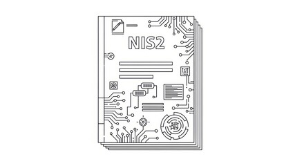 NIS2 Directive Cybersecurity Concept, Network Security, Digital Protection, Technology