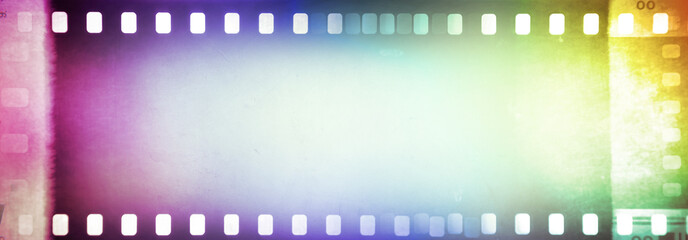 Colorful film frames