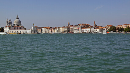Fototapeta premium Panoramic Cityscape Venice Italy at Sunny Autumn Day Travel