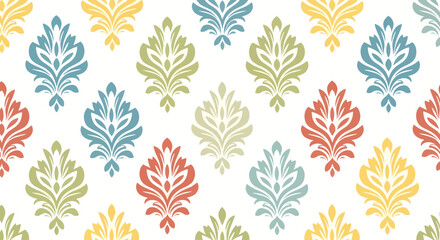 Obraz premium Luxurious Floral Baroque Pattern with Repeating Decorative Structure
