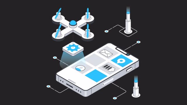 Mobile App Development  2D Animation on Transparent Background