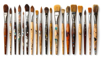 Fototapeta premium A Variety of Paintbrushes for Artistic Expression and Creative Projects.