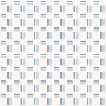 Seamless Minimal Watercolor Block Repeat Pattern in Soft Dusty Blue