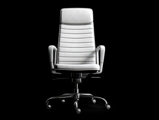 Fototapeta premium office chair white isolated on a black background