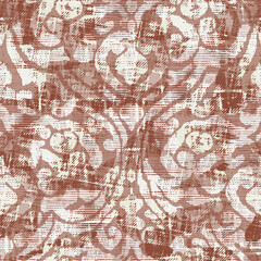 Obraz premium Vector damask seamless pattern background. Classical luxury old fashioned damask ornament, royal victorian seamless texture for wallpapers, textile, wrapping. Exquisite floral baroque template 