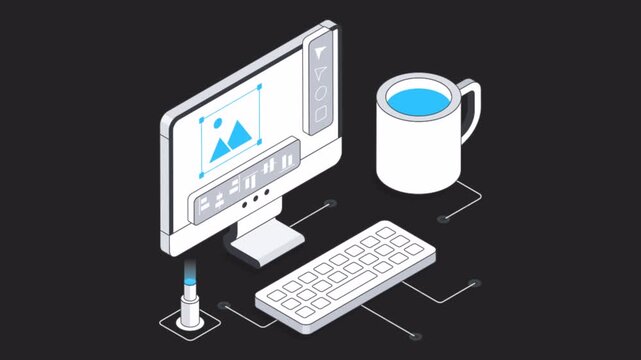 Graphic Designing  2D Animation on Transparent Background