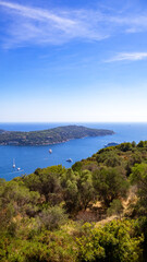 Saint-Jean-Cap-Ferrat peninsula view on French Riviera coastline, Provence-Alpes-C&ocirc;te, France, Europe.