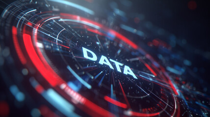 Digital Data Visualization With Futuristic Technology Interface
