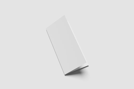 blank dl folded brochure mockup