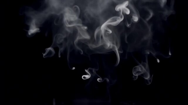 A delicate heart shape formed by swirling white smoke against a dark background, symbolizing love and creativity