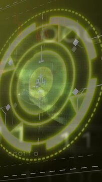 Vertical video: On input HUD rotating clockwise while center value cycling to show status
