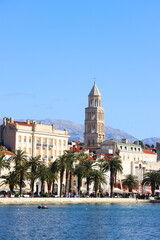 Fototapeta premium Historical city centre of Split, Croatia. Beautiful view of the promenade.