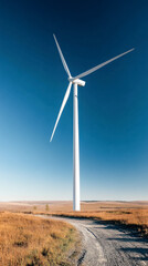 Renewable Energy Windmill In Rural Landscape