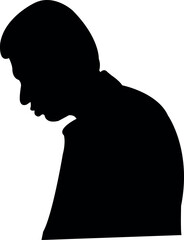 a man head silhouette vector