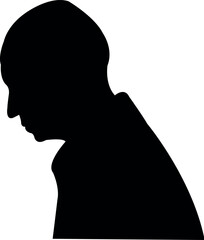 a man had silhouette vector