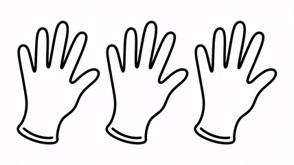 Obraz premium Three hands raised in gesture of participation