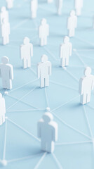 Corporate Teamwork Network Illustration