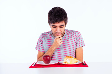 young man food decision