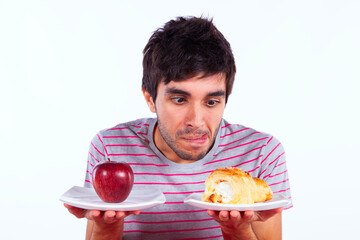 young man food decision