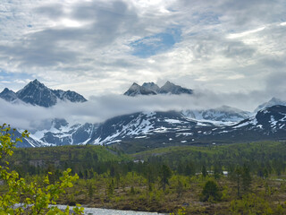 Obraz premium mountain landscape with snow Norway