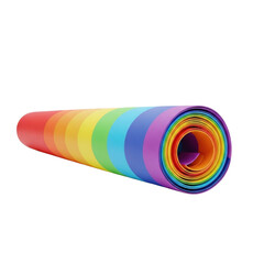 Rainbow Colored Rolled Up Mat