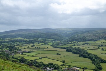 Fototapeta premium View from Bossington hill in Exmoor National Park