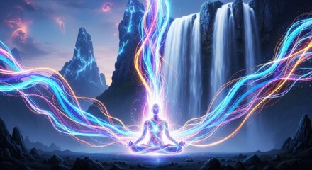 Meditative Serenity - A Spiritual Journey Amidst Natures Embrace.