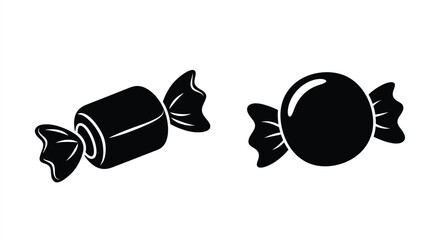 Two black candy shapes presented in a striking silhouette © MDHOJAIFA