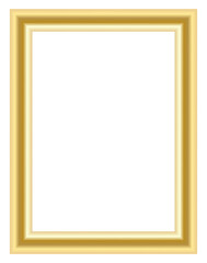Obraz premium Luxury golden picture frame border template, elegant decorative photo frame vector design