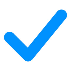 3D blue checkmark icon success approval symbol isolated on white background © New Asia