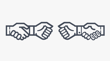 Fototapeta premium Stylized illustration featuring two hands in a handshake, conveying concepts of agreement and connection