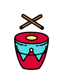 jiggle motion animation of traditional brazilian drum percussion instrument