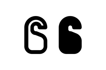 Hook Curve Shape Icon Vector