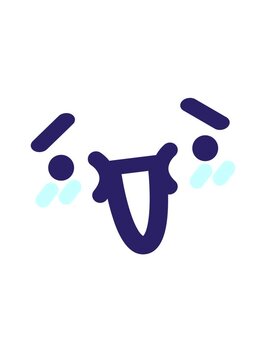 attention grabbing animation of cute embarrassed face icon